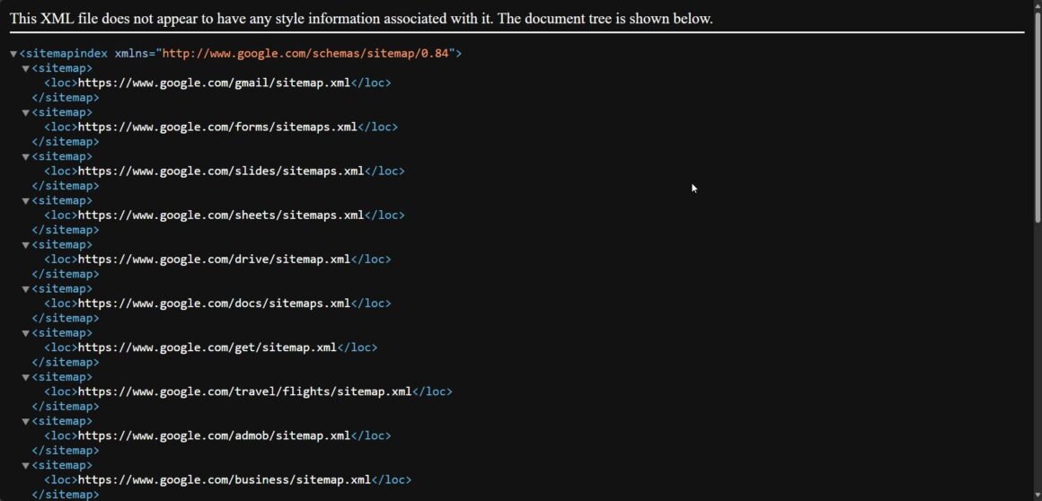 anatomia de un sitemap