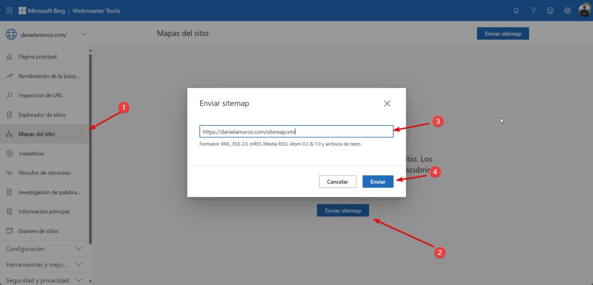 sitemap bing web master tools