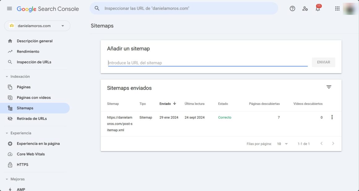 sitemap google search console